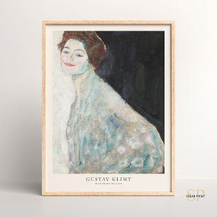 Gustav Klimt Portrait of a Lady in White Painting Poster