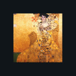 Gustav Klimt portrait of Adel Bloch Bauer 1907 Canvas Print<br><div class="desc">Gustav Klimt portrait of Adel Bloch Bauer 1907 painting.  Digitally enhanced by PixDezines with faux gold texture background.</div>