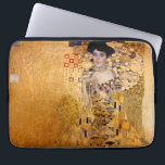 Gustav Klimt portrait of Adel Bloch Bauer 1907 Laptop Sleeve<br><div class="desc">Gustav Klimt portrait of Adel Bloch Bauer 1907 painting.  Digitally enhanced by PixDezines with faux gold texture background.</div>