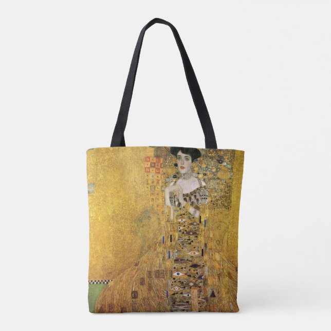 GUSTAV KLIMT - Portrait of Adele Bloch-Bauer 1907 Tote Bag (Back)