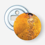 Gustav Klimt Portrait of Adele Bloch Bauer Bottle Opener<br><div class="desc">Bottle Opener featuring Gustav Klimt’s oil painting Portrait of Adele Bloch Bauer I (1907). A beautiful woman wears a golden and geometric dress in front of a gold background. A great gift for fans of Art Nouveau and Austrian art.</div>