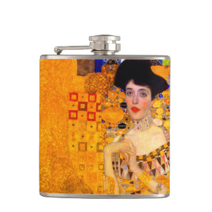 Gustav Klimt Portrait of Adele Bloch Bauer Hip Flask
