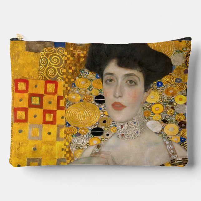 Gustav Klimt - Portrait of Adele Bloch-Bauer I Accessory Pouch (Front)