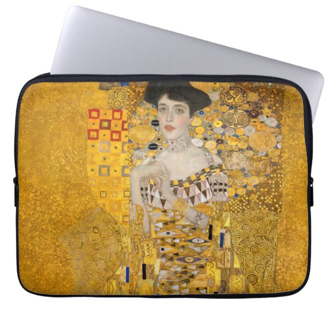 Gustav Klimt - Portrait of Adele Bloch-Bauer I Laptop Sleeve (Front)