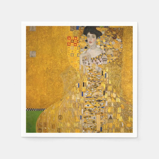 Gustav Klimt - Portrait of Adele Bloch-Bauer I Napkin (Front)