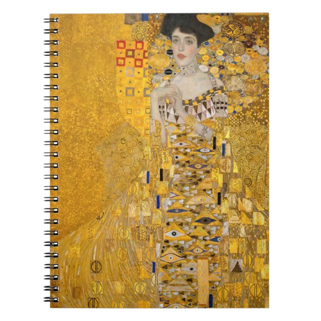 Gustav Klimt - Portrait of Adele Bloch-Bauer I Notebook (Front)