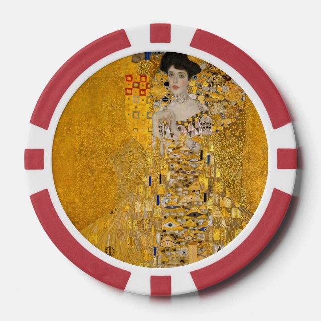 Gustav Klimt - Portrait of Adele Bloch-Bauer I Poker Chips (Front)