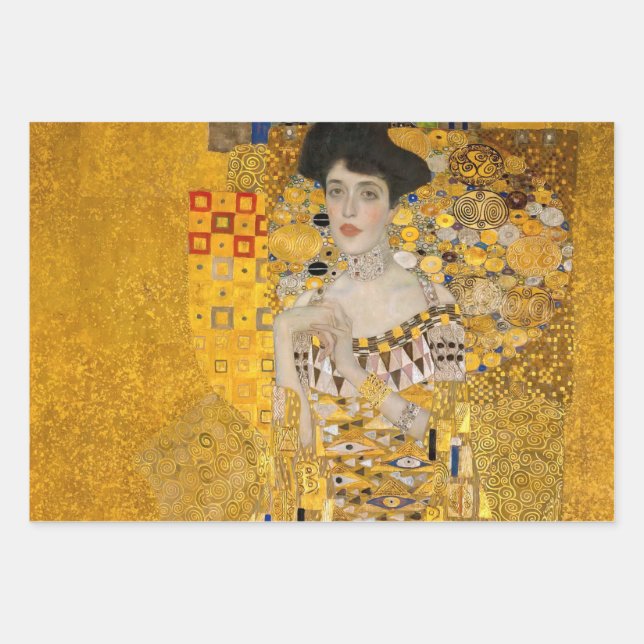 Gustav Klimt - Portrait of Adele Bloch-Bauer I Wrapping Paper Sheet (Front)