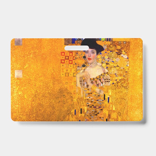 Gustav Klimt Portrait of Adele Bloch Bauer ID Badge (Front)
