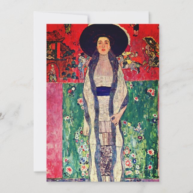 Gustav Klimt Portrait of Adele Bloch-Bauer II Announcement (Front)