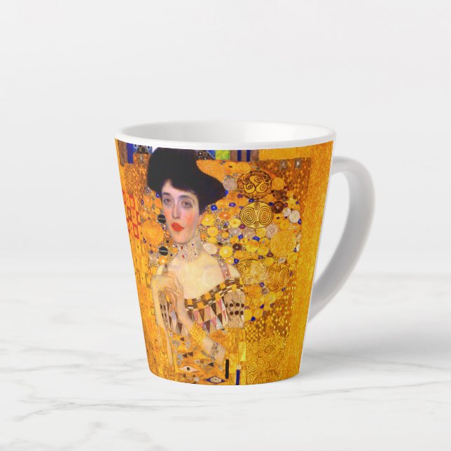 Gustav Klimt Portrait of Adele Bloch Bauer Latte Mug (Right Angle)