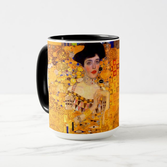 Gustav Klimt Portrait of Adele Bloch Bauer Mug (Front Left)