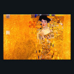 Gustav Klimt Portrait of Adele Bloch Bauer Photo Print<br><div class="desc">Photo Print featuring Gustav Klimt’s oil painting Portrait of Adele Bloch Bauer I (1907). A beautiful woman wears a golden and geometric dress in front of a gold background. A great gift for fans of Art Nouveau and Austrian art.</div>