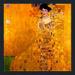Gustav Klimt Portrait of Adele Bloch Bauer Poster<br><div class="desc">Poster featuring Gustav Klimt’s oil painting Portrait of Adele Bloch Bauer I (1907). A beautiful woman wears a golden and geometric dress in front of a gold background. A great gift for fans of Art Nouveau and Austrian art.</div>