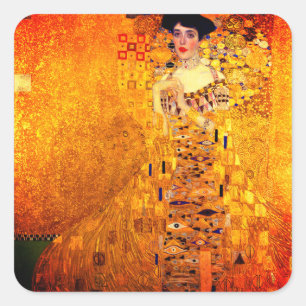 Gustav Klimt Portrait of Adele Bloch Bauer Square Sticker