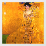 Gustav Klimt Portrait of Adele Bloch Bauer Window Cling<br><div class="desc">Window Cling featuring Gustav Klimt’s oil painting Portrait of Adele Bloch Bauer I (1907). A beautiful woman wears a golden and geometric dress in front of a gold background. A great gift for fans of Art Nouveau and Austrian art.</div>
