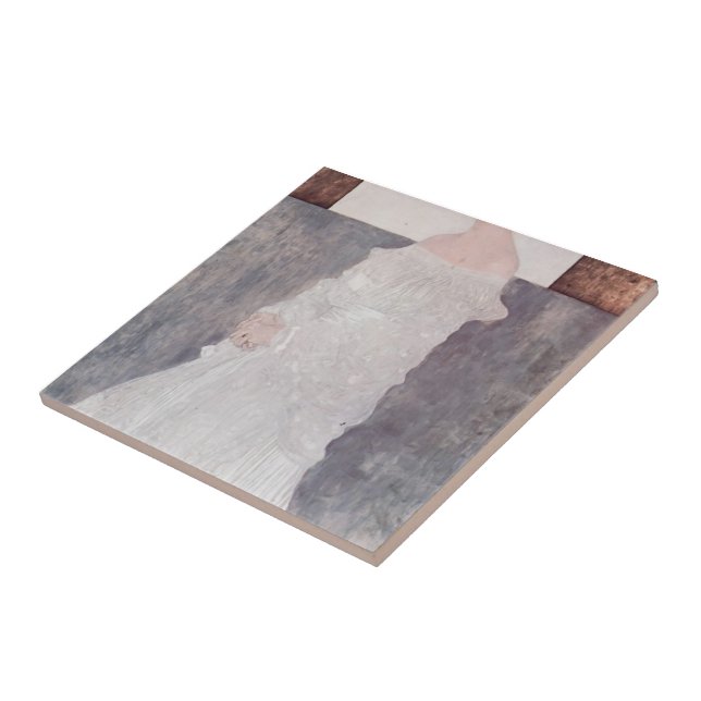 Gustav Klimt- Portrait of Margaret Wittgenstein Tile (Side)