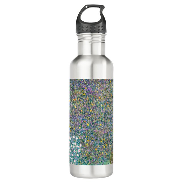 Gustav Klimt - Rosebushes under the Trees 710 Ml Water Bottle (Front)