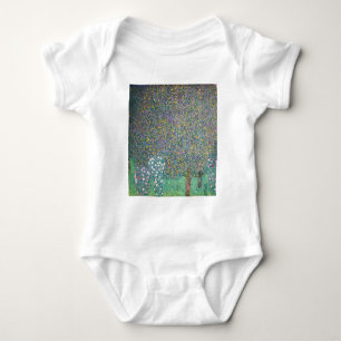 Gustav Klimt - Rosebushes under the Trees Baby Bodysuit