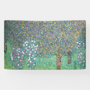 Gustav Klimt - Rosebushes under the Trees Banner