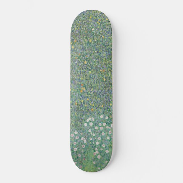 Gustav Klimt Rosebushes Under the Trees GalleryHD Skateboard (Front)