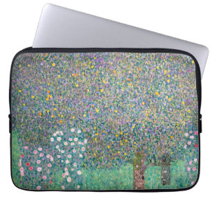 Gustav Klimt - Rosebushes under the Trees Laptop Sleeve