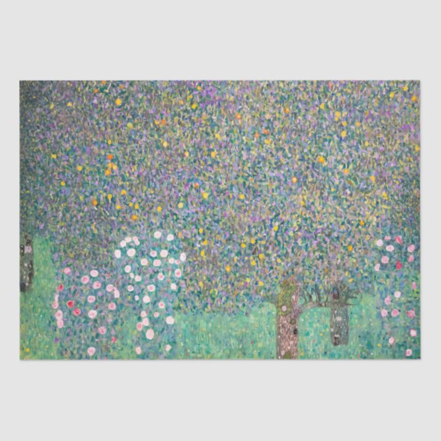 Gustav Klimt - Rosebushes under the Trees Tissue Paper (Front)
