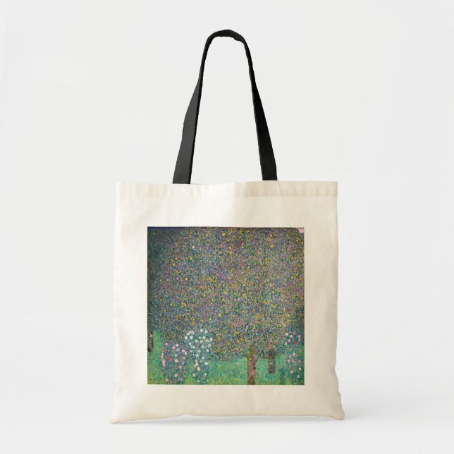 Gustav Klimt - Rosebushes under the Trees Tote Bag (Front)