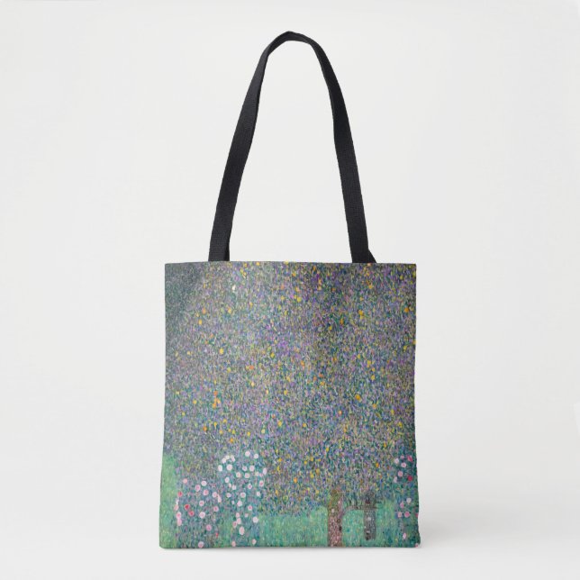 Gustav Klimt - Rosebushes under the Trees Tote Bag (Front)