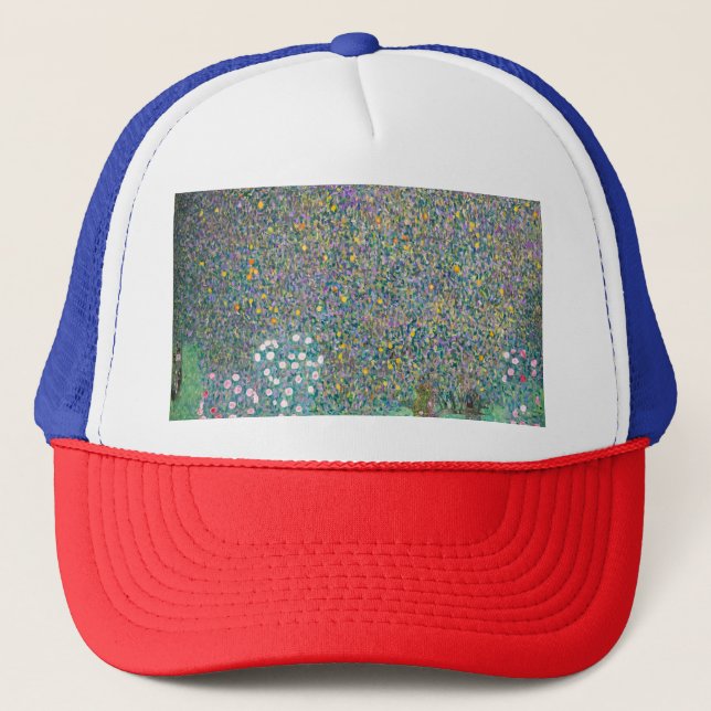 Gustav Klimt - Rosebushes under the Trees Trucker Hat (Front)