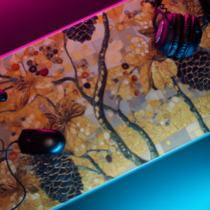 gustav klimt Rustic Pinecone Holiday Winter Bathro Desk Mat