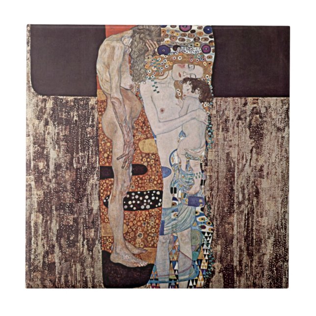 Gustav Klimt’s The Three Ages of Woman Tile (Front)
