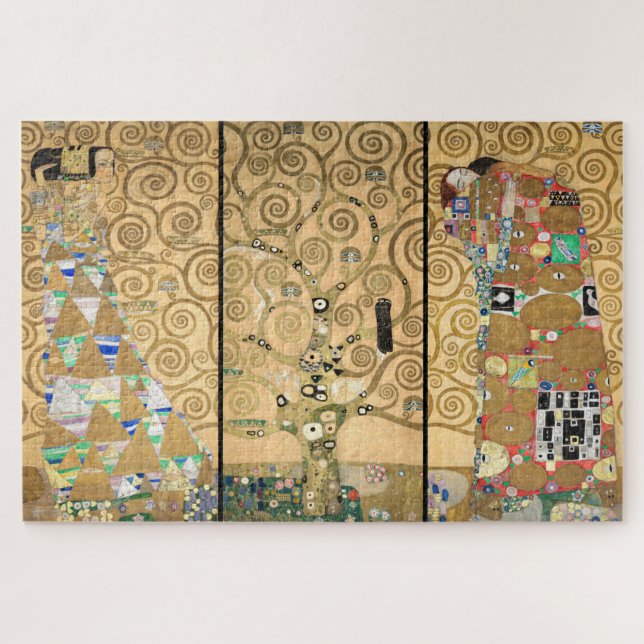 Gustav Klimt - Stoclet Frieze Tree of Life Jigsaw Puzzle (Horizontal)