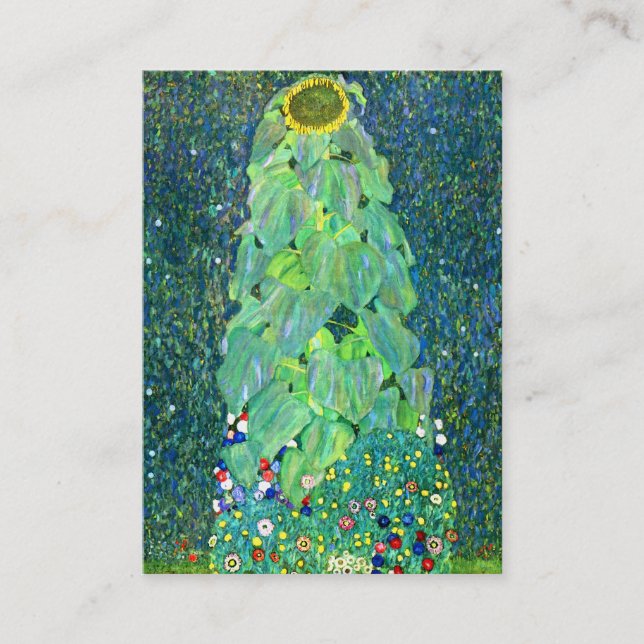 Gustav Klimt: Sunflower Business Card (Front)