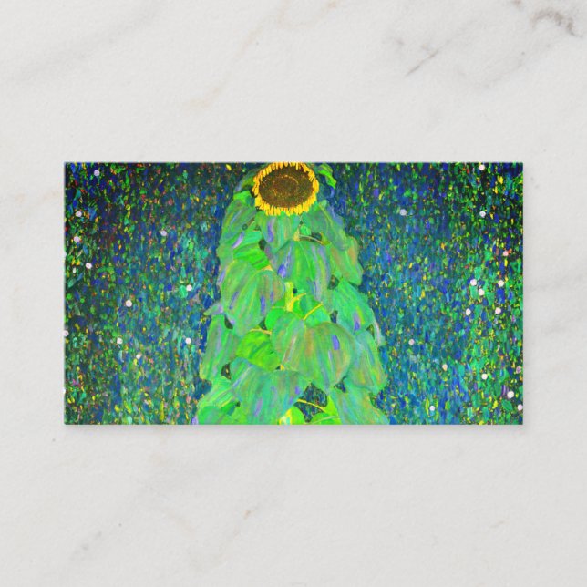 Gustav Klimt Sunflower Enclosure Card (Front)