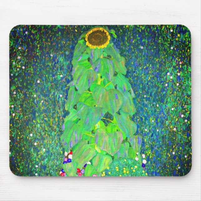 Gustav Klimt Sunflower Mouse Mat (Front)