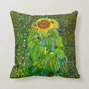 Gustav Klimt Sunflower Pillow
