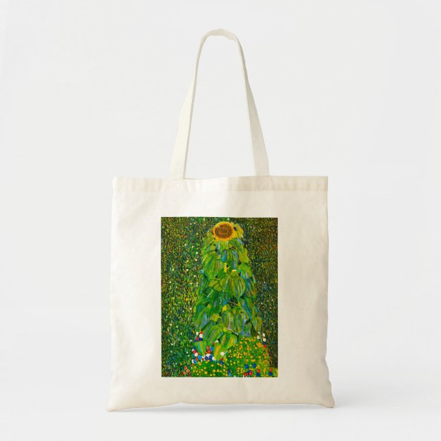 Gustav Klimt Sunflower Tote Bag (Front)