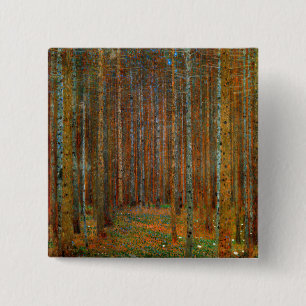 Gustav Klimt - Tannenwald Pine Forest 15 Cm Square Badge