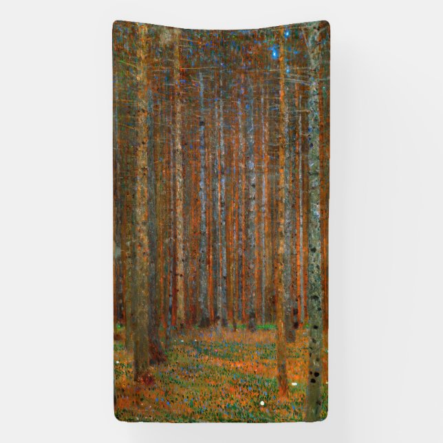 Gustav Klimt - Tannenwald Pine Forest Banner (Vertical)