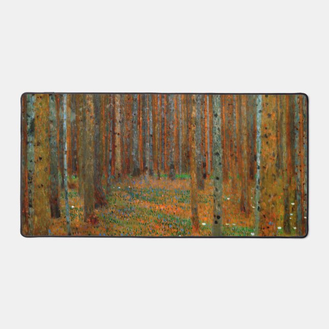 Gustav Klimt - Tannenwald Pine Forest Desk Mat (Front)