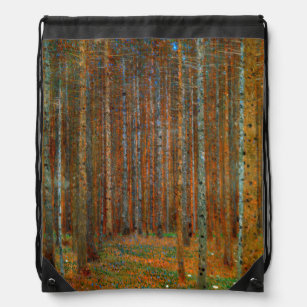 Gustav Klimt - Tannenwald Pine Forest Drawstring Bag