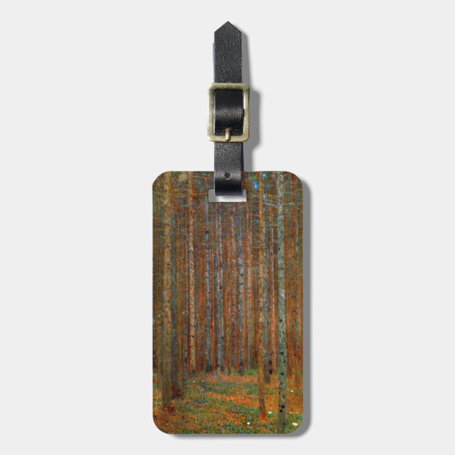 Gustav Klimt - Tannenwald Pine Forest Luggage Tag (Front Vertical)