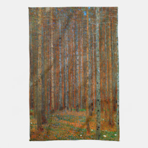 Gustav Klimt - Tannenwald Pine Forest Tea Towel