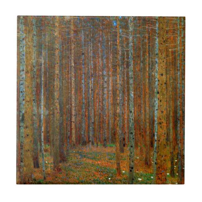 Gustav Klimt - Tannenwald Pine Forest Tile (Front)