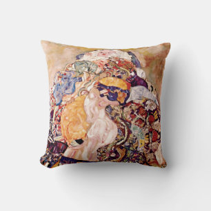 Gustav Klimt - The Baby Cradle - Newborn Cushion