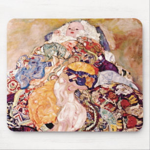 Gustav Klimt - The Baby Cradle - Newborn Mouse Mat