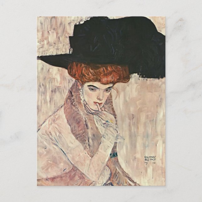 Gustav Klimt- The Black Feather Hat Postcard (Front)