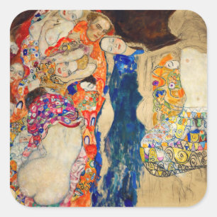 Gustav Klimt - The Bride (unfinished) Square Sticker