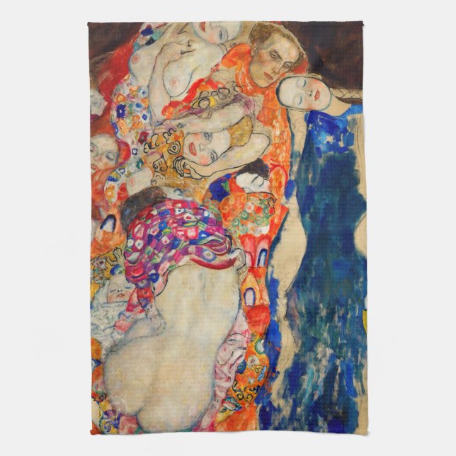 Gustav Klimt - The Bride (unfinished) Tea Towel (Vertical)